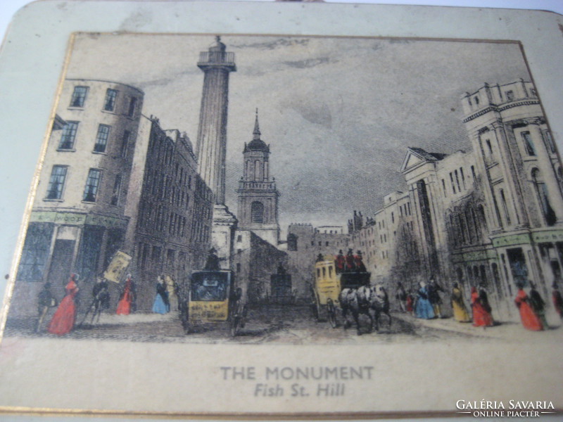 The Monument   London  , / a nagy londoni tűzvész emlékére épült , dór oszlop , mini kép 110 x 90 mm