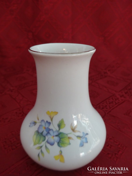 Aquincum porcelain vase, height 10 cm. Silver edged. He has! Jokai.
