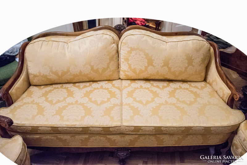 Neo-Baroque sofa, sofa and two armchairs, renovated