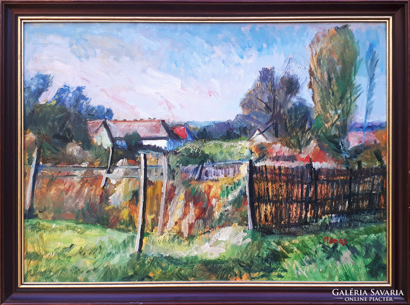 Monos József "Táj a Börzsönyben" 50x70 cm olajfestmény