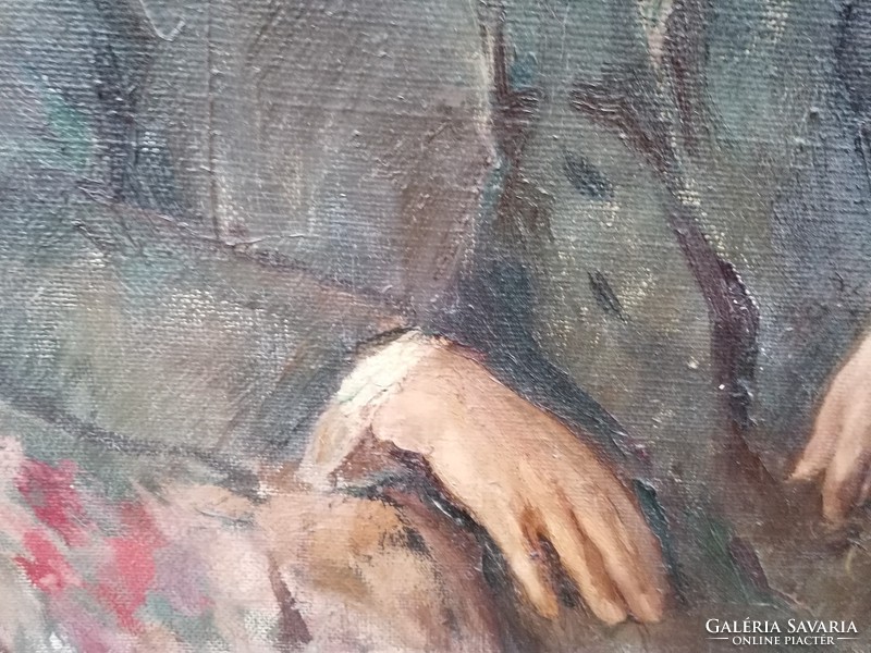 Balogh András : Férfi portré 1939 Nagyméretű 110x90 cm