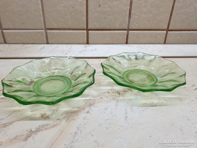 Retro, green, art deco plate, offering 2 pieces for sale!