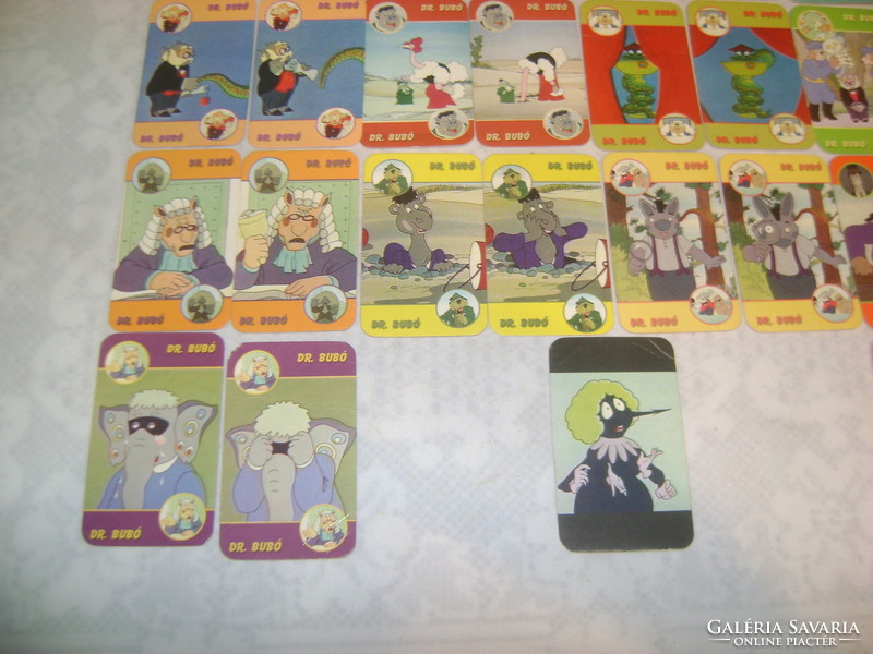 Retro Dr. Bubó mesekártya, játék kártya 