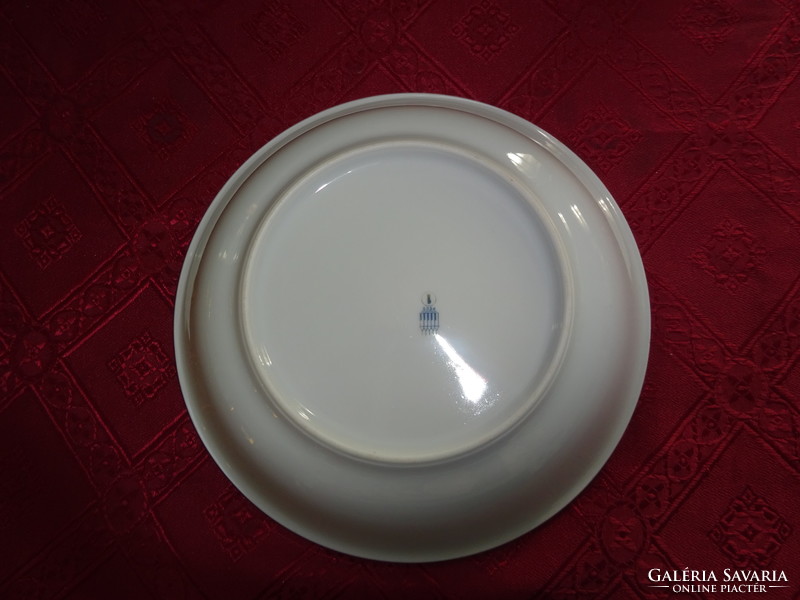 Zsolnay porcelain, blue striped deep plate, diameter 21 cm. He has!