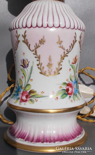 A pair of antique Sevres porcelain table lamps