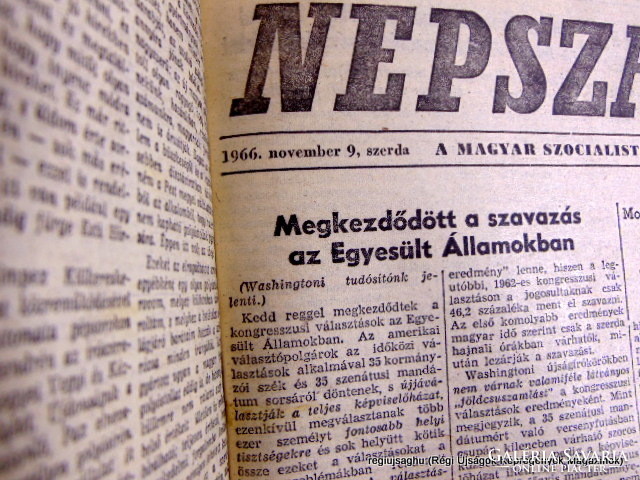 1966 november 9  /  NÉPSZABADSÁG  /  Nagyszerű ajándékötlet! Eredeti újság Ssz.:  17889