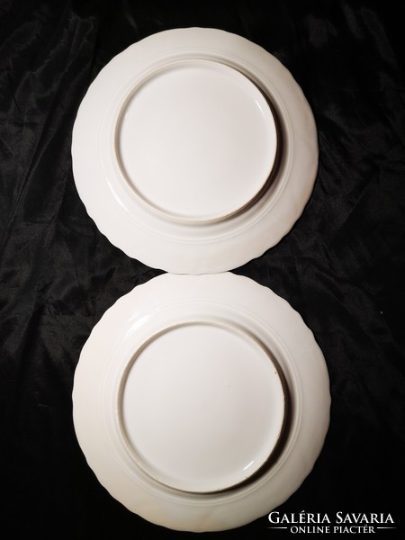 Antik, szecessziós, porcelán lapos tányérok