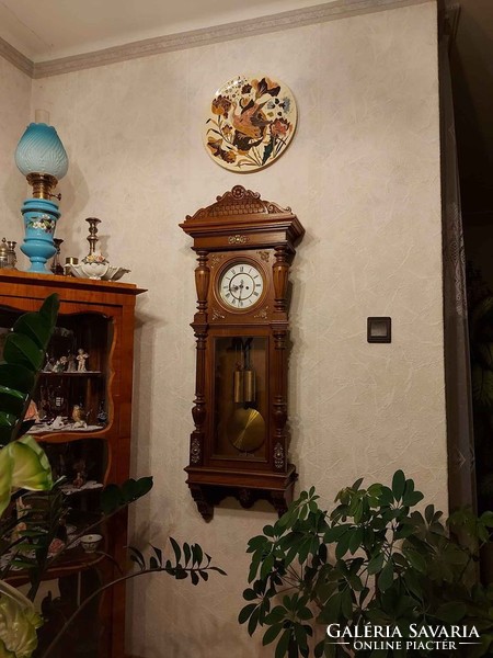 Antique fairy-tale beautiful Viennese copper wall clock! 130cm!!!