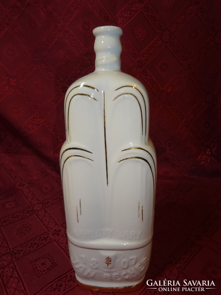 Csehszlovák porcelán pálinkás üveg, magassága 26 cm. CORDIAL - MEDOC. Vanneki!