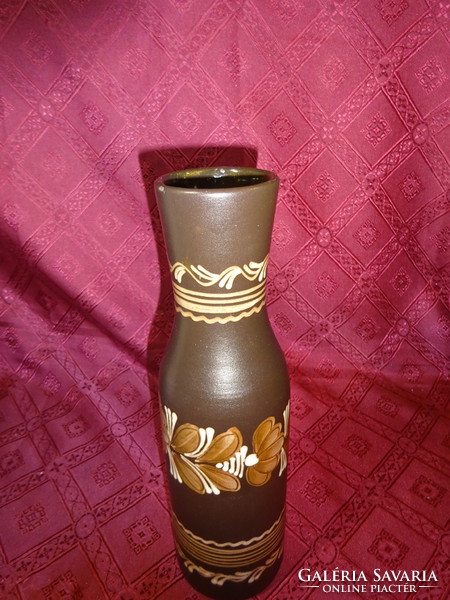 Hódmezővásárhelyi mázas kerámia váza, magassága 30 cm. Vanneki!