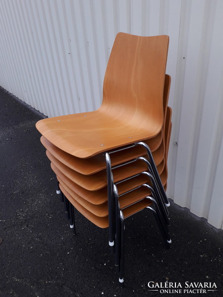 Vintage MAUSER krómozott csővázas szék 6 db 1970-es évek ár darabár
