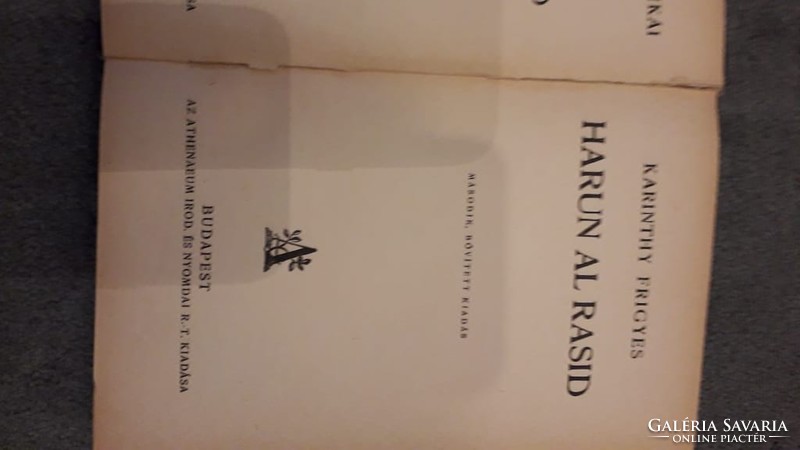Frigyes Karinthy: harun al rasid; athenaeum literary and printing r.-T edition