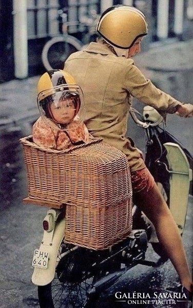 Rarity !!! Antique 1940s vintage motorcycle kid seat basket seat