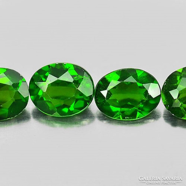 Genuine, 100% natural bottle green chrome diopside gemstone (4pcs) 1.62ct (vsi)!
