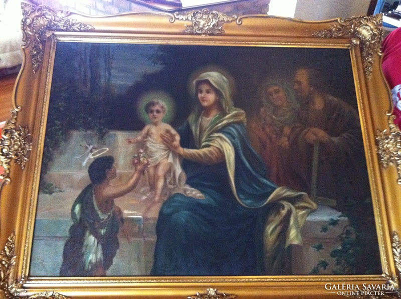Bible scene, oil painting