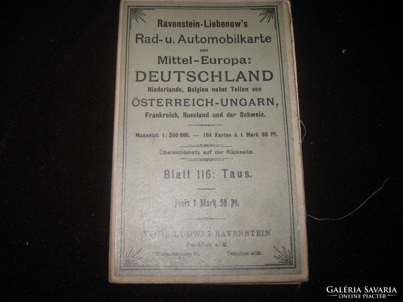 Old Austrian map, Taus area, 39 x 31 cm, good condition