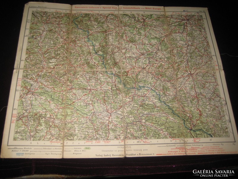 Régi osztrák térkép , Taus   környéke  39 x 31 cm  jó állapot