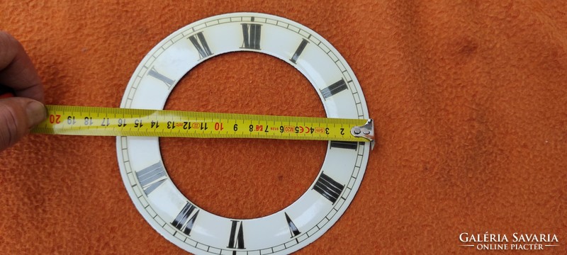 Enamel clock face, weight-driven clock .1,2, Heavy wall clock.