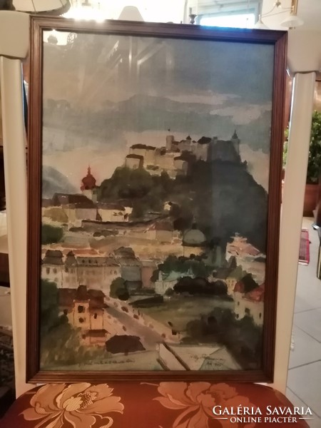 Salzburg, akvarell, 33x47 cm