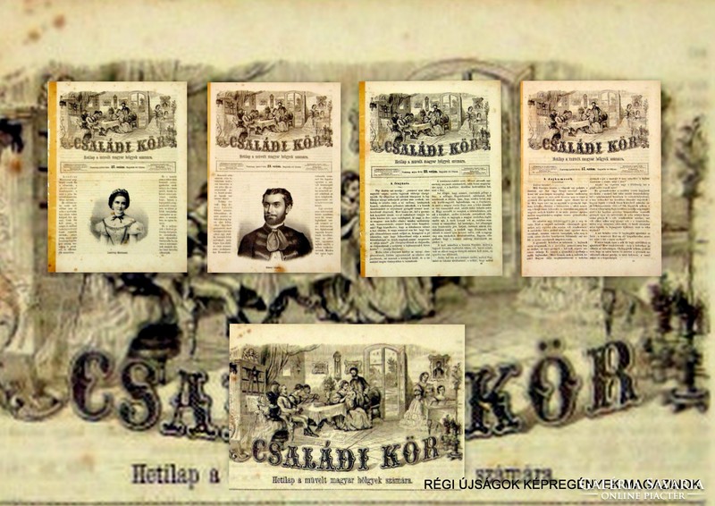 1863 április 19  /  Családi Kör   /  ANTIK, RÉGI EREDETI ÚJSÁG RITKASÁG! Szs.:  10498