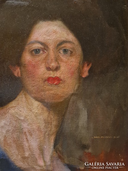 Bertalan Karlovszky - female portrait