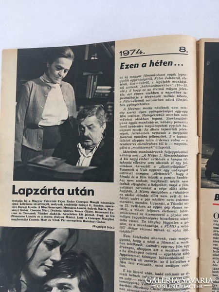 Film theater music (title page: tórcsik mari), 1974. February 23. Xviii. Grade, 8. Number