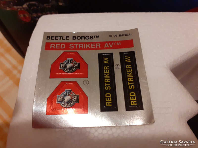 Red Striker AV Saban's Beetle Borgs 1996 BANDAI ÚJ- dobozában piros bogár GI joe