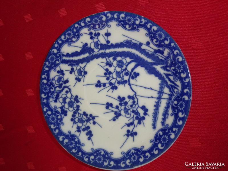 Japán porcelán, cseresznyevirágos teáscsésze alátét, átmérője 14 cm. Vanneki!