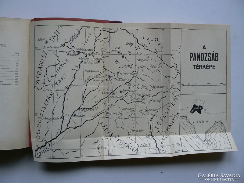 Ervin Baktay, The Punjab 1937, with 76 pictures and a map, (rarity) book in good condition