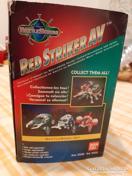 Red Striker AV Saban's Beetle Borgs 1996 BANDAI ÚJ- dobozában piros bogár GI joe