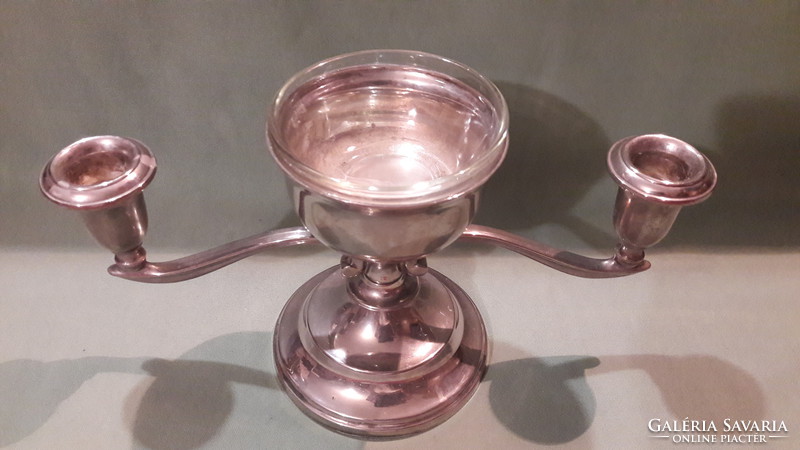 Silver-plated candle holder with fragrance part