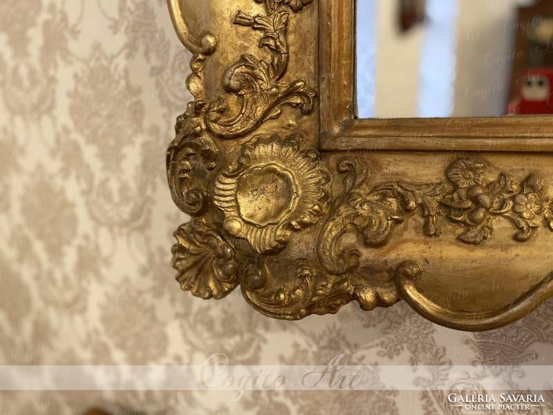 Huge Biedermeier-neo-baroque mirror