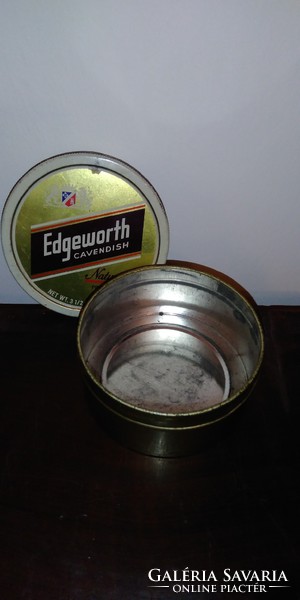 Old edgeworth cavendish pipe tobacco in metal box, can