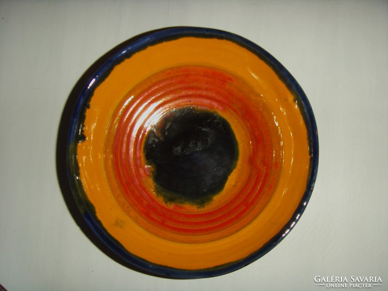 Laborcz Mónika , iparművész , mély falitányér , tányér , 20 cm