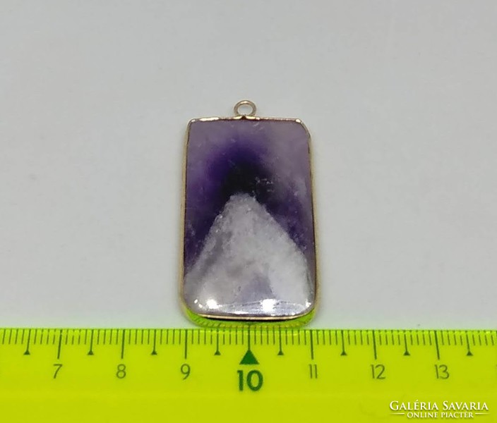 Faceted amethyst mineral pendant