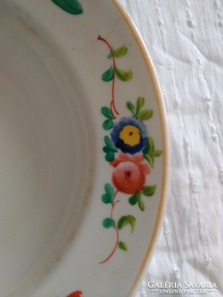 Antique, xix. Century giesshubel / gießhübel pink, porcelain wall, decorative plate