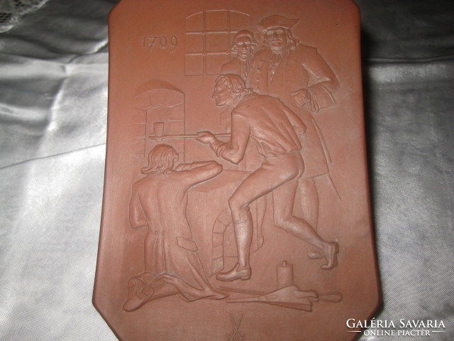 Meissen plaque, 9.5 x 14.3 cm, nice condition