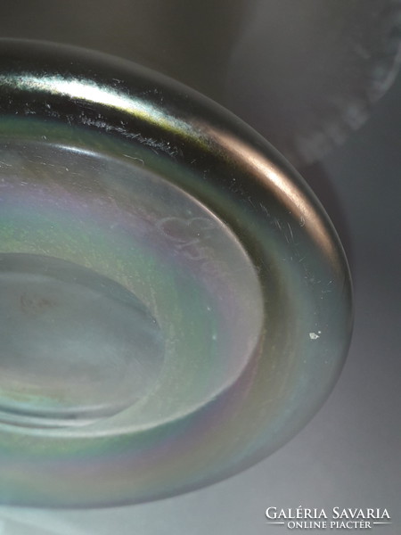 Eisch marked original iridescent cup vase