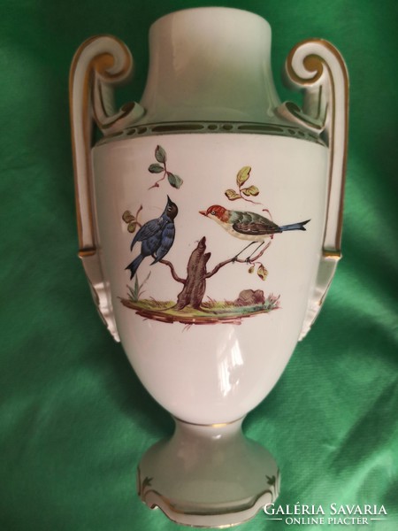 Antik, 19. századi jelzett porcelán vázapár, serlegek, kandalló dísz