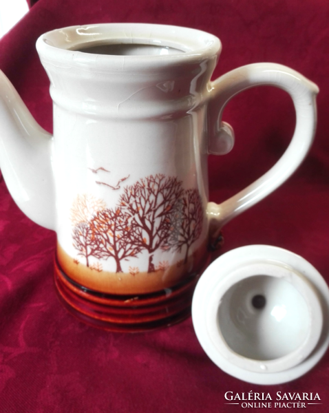 Kerámia teás kiöntő , 1 literes,  16,5 cm magas