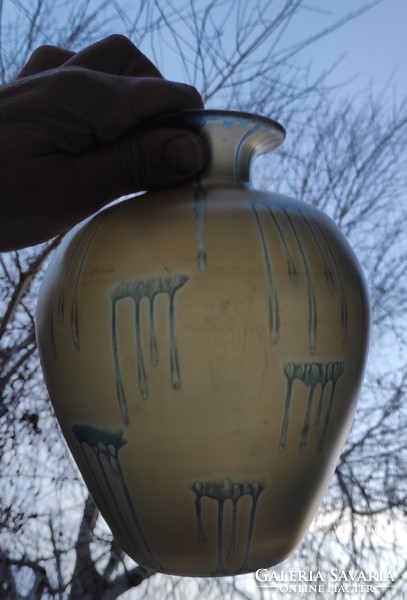 Antik fúvott üveg,Loetz, Kralik.. jellegű gyönyörű üveg váza! Irrizáló.