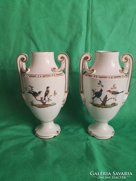 Antique, 19th century porcelain vase pair, goblets, fireplace ornament, German