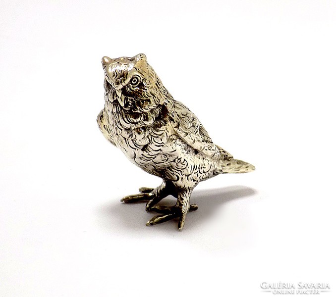 Ezüst bagoly miniatűr figura (ZAL-BI43142)