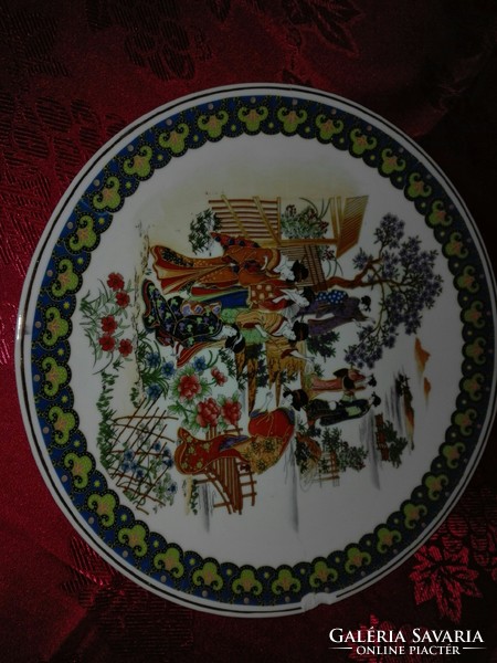 35 cm átm kínai antik asztalközép, serult