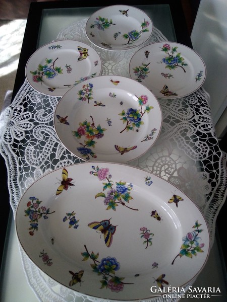 Antik Herendi porcelánok az 1870-1900-as évekből Viktória mintával, gyűjteményből!
