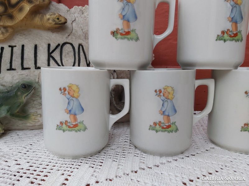 Zsolnay figurine fairy-tale porcelain mugs fairy-tale collection, nostalgia pieces