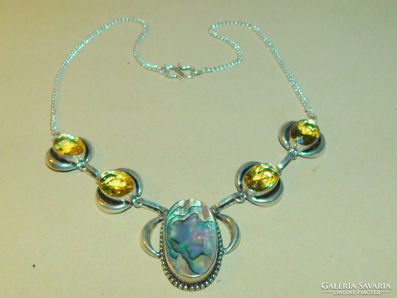 Abalone peacock shell necklace