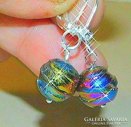 Rainbow French handcrafted pearl earrings