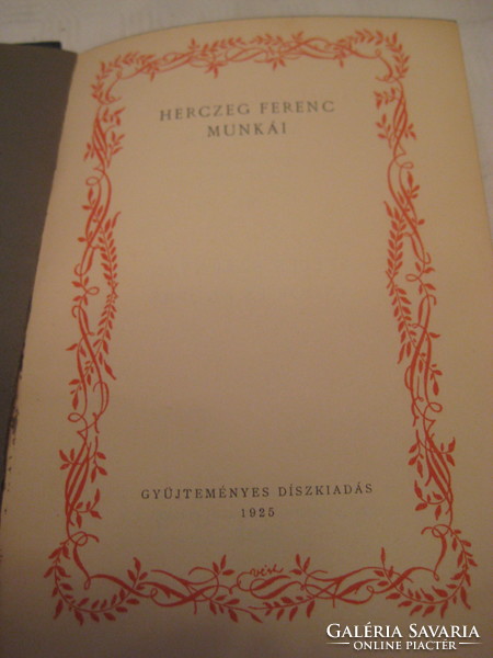 Herceg F.  munkái   Díszkiadás 1925 .  : Szelek szárnyán és  Andor és  András