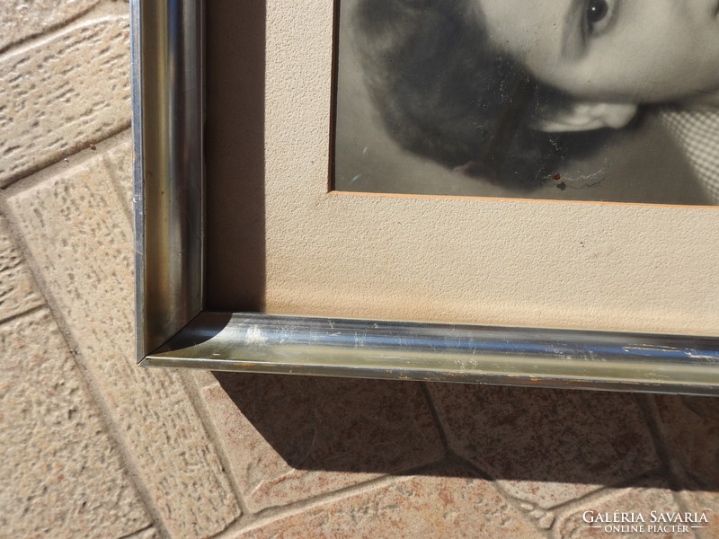 Old silver wooden frame - photo frame - photo frame